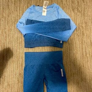 Blue Gymshark Workout Set